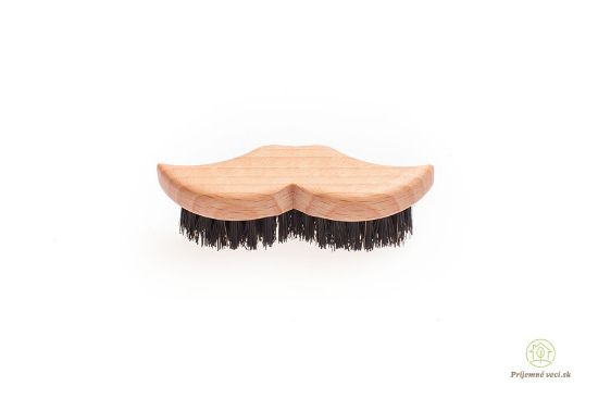 Kartáč na bradu a vousy z bukového dřeva
