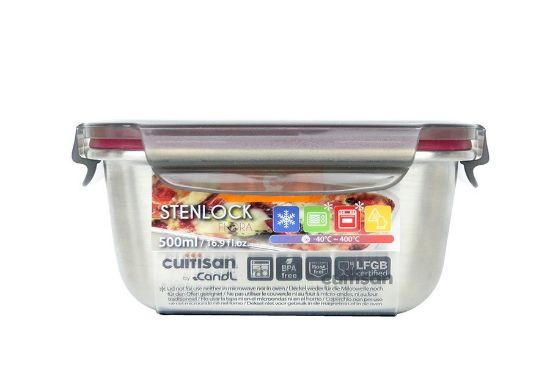 Nerezová obdélníková dóza Cuitisan - 500ml