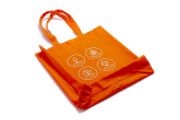 Příjemná plátěná taška - oranžová