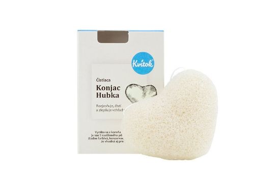 Čistící Konjac houbička - bílá