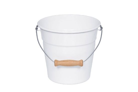 Smaltované vedierko - biele