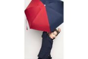 Skladací dáždnik Anatole mini - Emile - dvojfarebný modrá/červená