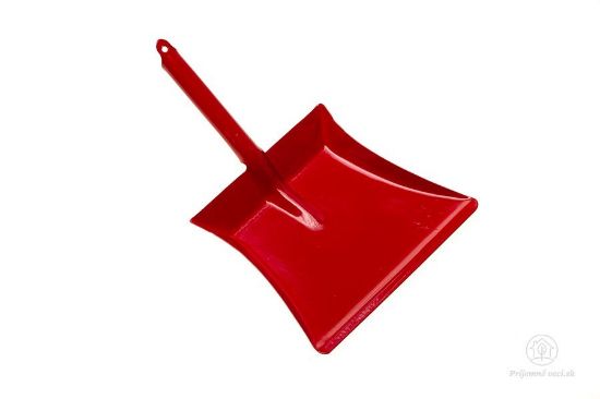 Dětská mini kovová lopatka na smetí - červená