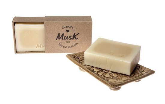 Mýdlo MusK - základní s bambuckým máslem (NĚŽNÝ DOTEK)