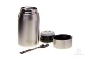 Termoska s lyžičkou - 700ml - strieborná