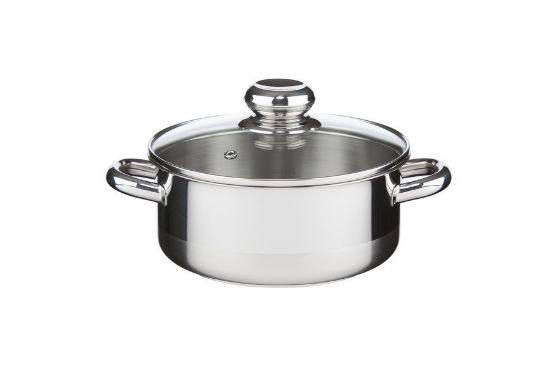 Nerezový nízký hrnec s poklicí Premium - 2l