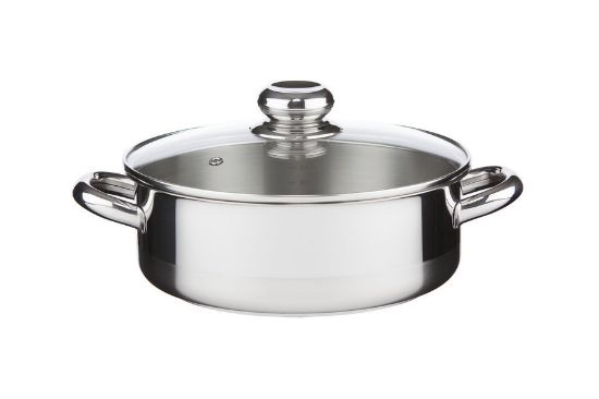 Nerezový nízký hrnec s poklicí Premium - 3l