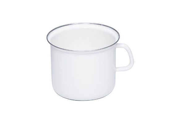 Smaltovaný hrniec s uchom - 2l - biely