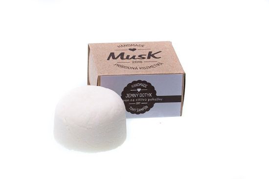 Tuhý šampon MusK 40g - pro citlivou pokožku (JEMNÝ DOTEK)