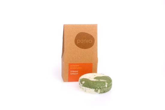 Tuhý šampon Ponio - pomeranč a eukalyptus - 60g