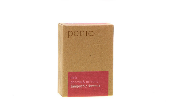 Tuhý šampon s kondicionérem Ponio - pink - 30g