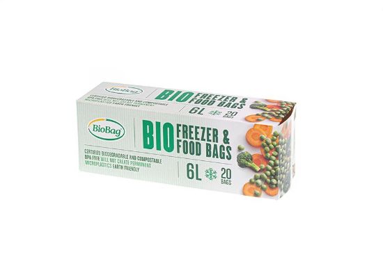 Kompostovatelné sáčky na potraviny do mrazáku BioBag - 6l - 20ks
