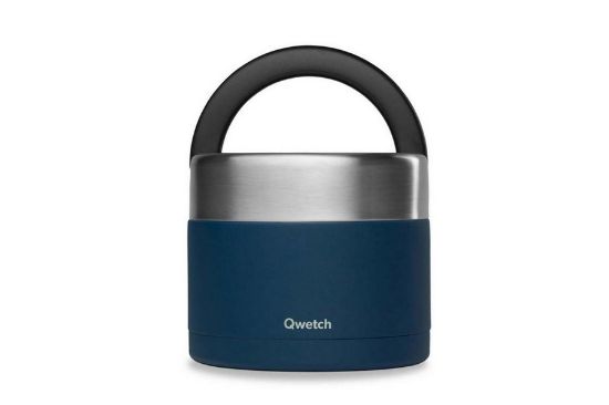 Okrúhly nerezový termo obedár - 850ml - modrý