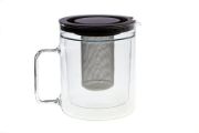 Obrázek Skleněná dvoustěnná konvice Simax Twin s nerezovým sítkem - 1,1 l