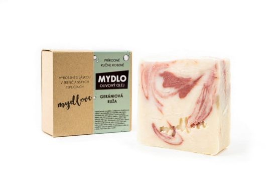 Mydlove - olivové mýdlo geraniová růže