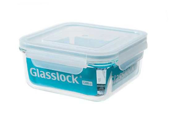 Obrázek Skleněná čtvercová dóza Glasslock - 1200ml