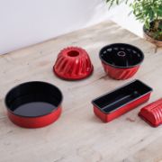 Obrázek Smaltovaná forma na bábovku - 22 cm - červená