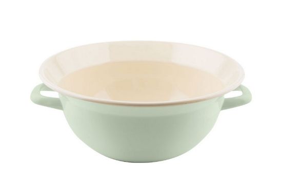 Obrázek Smaltovaná mísa s uchy - 26 cm - zelená