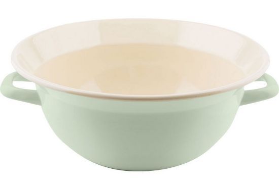 Obrázek Smaltovaná mísa s uchy - 36cm - zelená