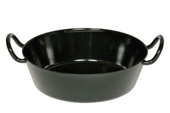 Obrázek Smaltovaná pánev na řízky - 30 cm - černá