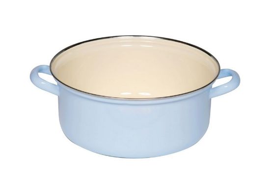 Obrázek Smaltovaný hrnec nízký - 4l - modrý