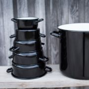 Obrázek Smaltovaný kastrol - 1l - černý