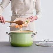 Obrázek Smaltovaný hrnec vysoký se skleněnou poklicí - 3,5l - různé barvy