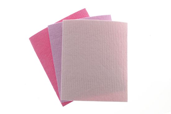 Obrázek Sada kompostovatelných  houbiček - 3ks - růžová