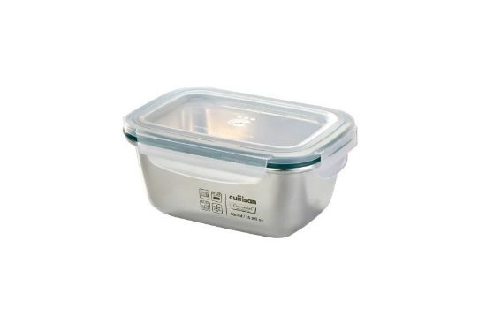 Obrázek Nerezová obdélníková dóza Cuitisan - 500 ml