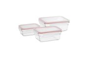 Obrázek Sada obdélníkových dóz Glasslock - 3ks - na pečení