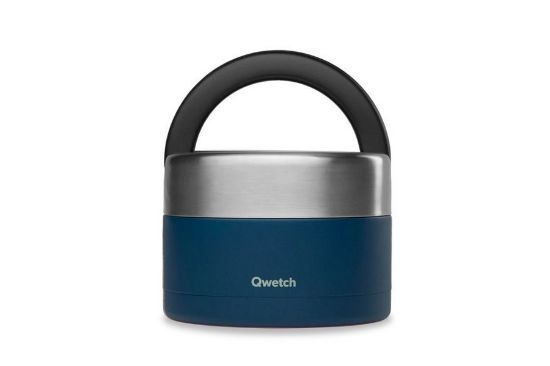 Obrázek Kulatý nerezový termo obědář Qwetch - 650 ml - modrý