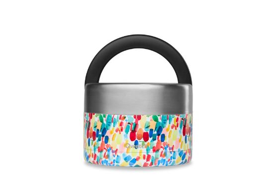 Obrázek Kulatý nerezový termo obědář Qwetch - 650 ml - pestrobarevný