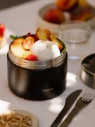 Obrázek Kulatý nerezový termo obědář Qwetch - 850 ml - černý