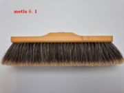 Obrázek Dřevěný smeták s dvoubarevným koňským vlasem - PREMIUM - kosmetická vada