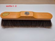 Obrázek Dřevěný smeták s dvoubarevným koňským vlasem - PREMIUM - kosmetická vada