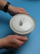 Obrázek Smaltovaný kastrol s poklicí - 0,5 l - bílý